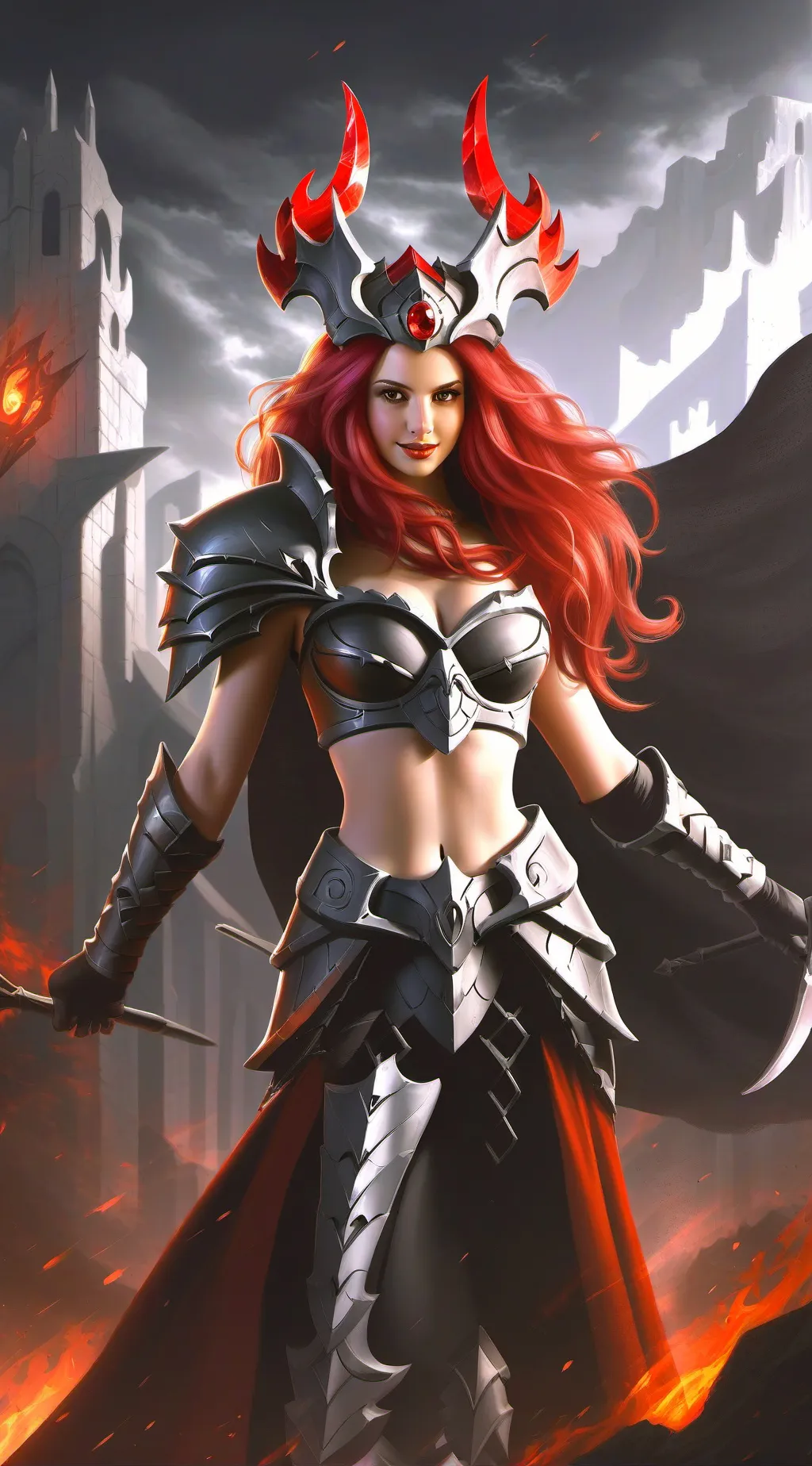 ai character: Red background