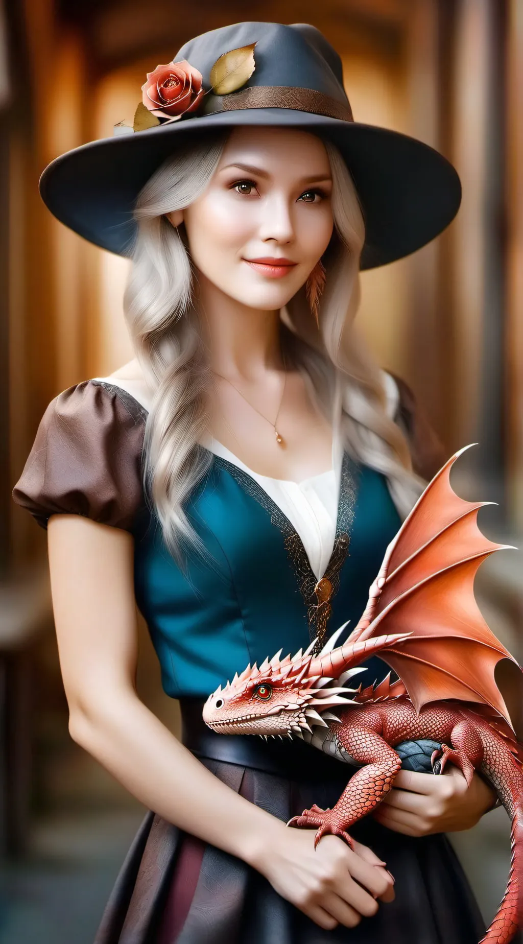 ai character: Rose background