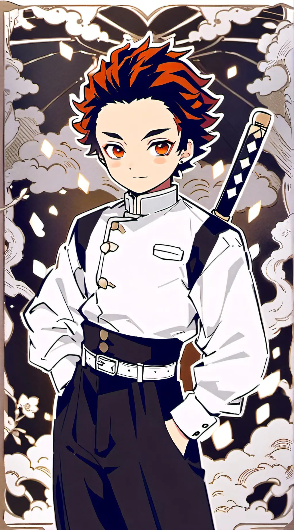 ai character: tanjiro background