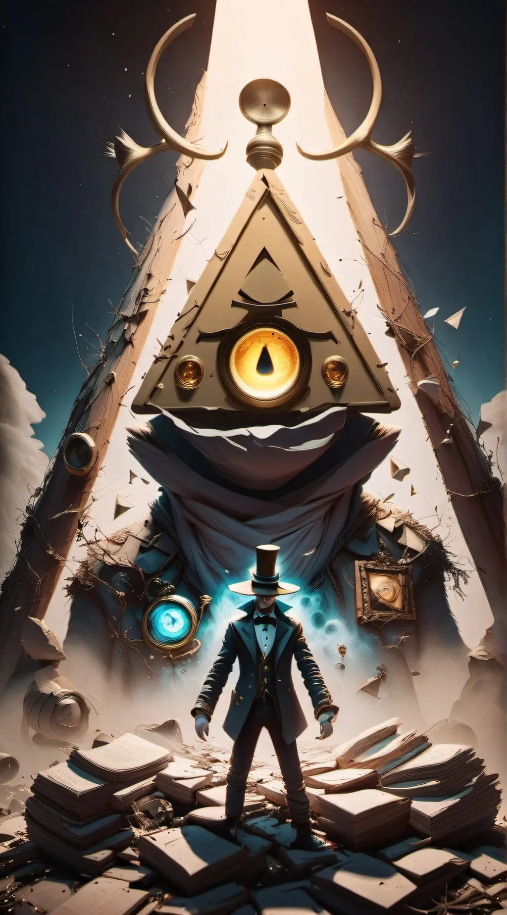 ai character: Bill cipher background