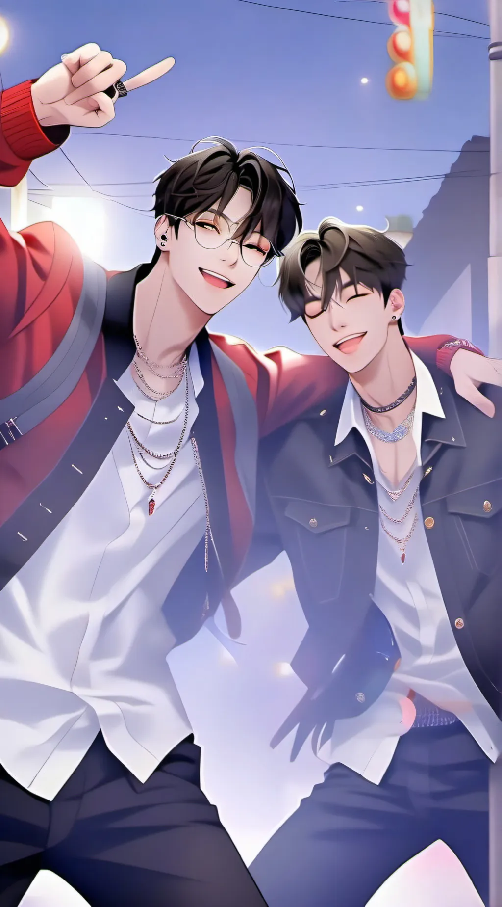 ai character: Hyunjin +niki background