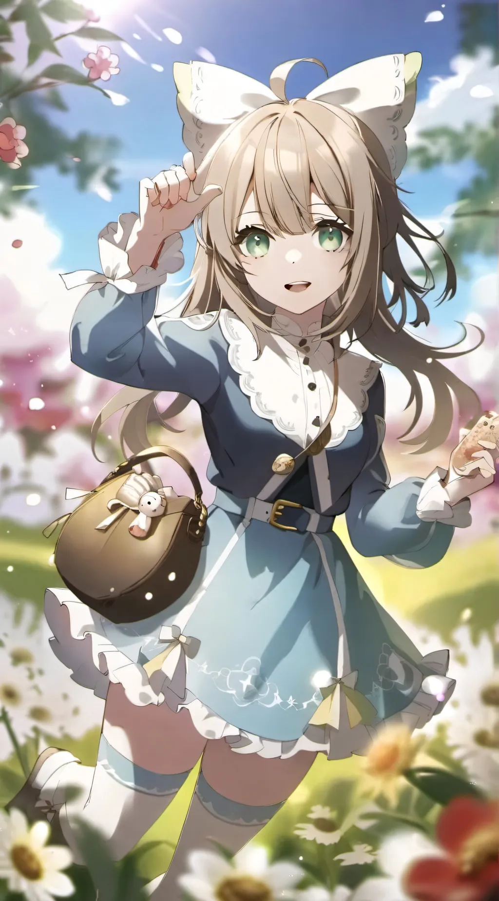 ai character: Violet background