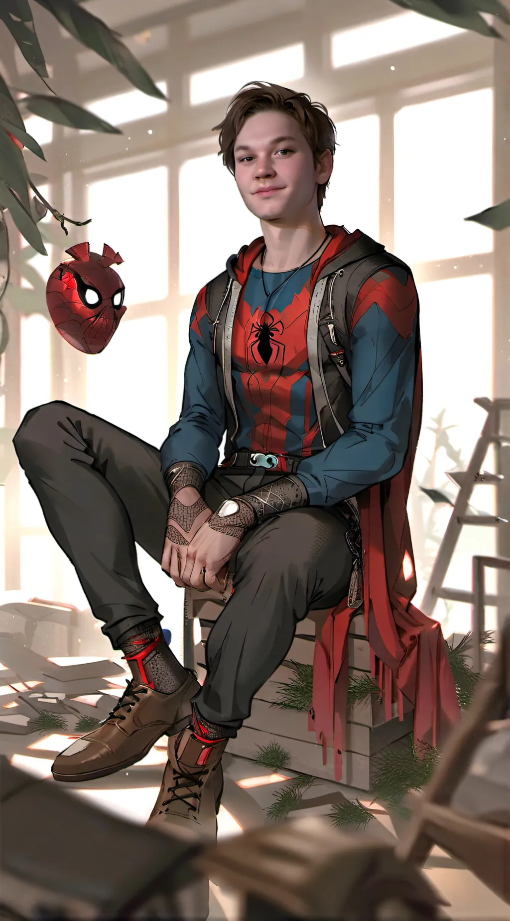 ai character: peter parker  background