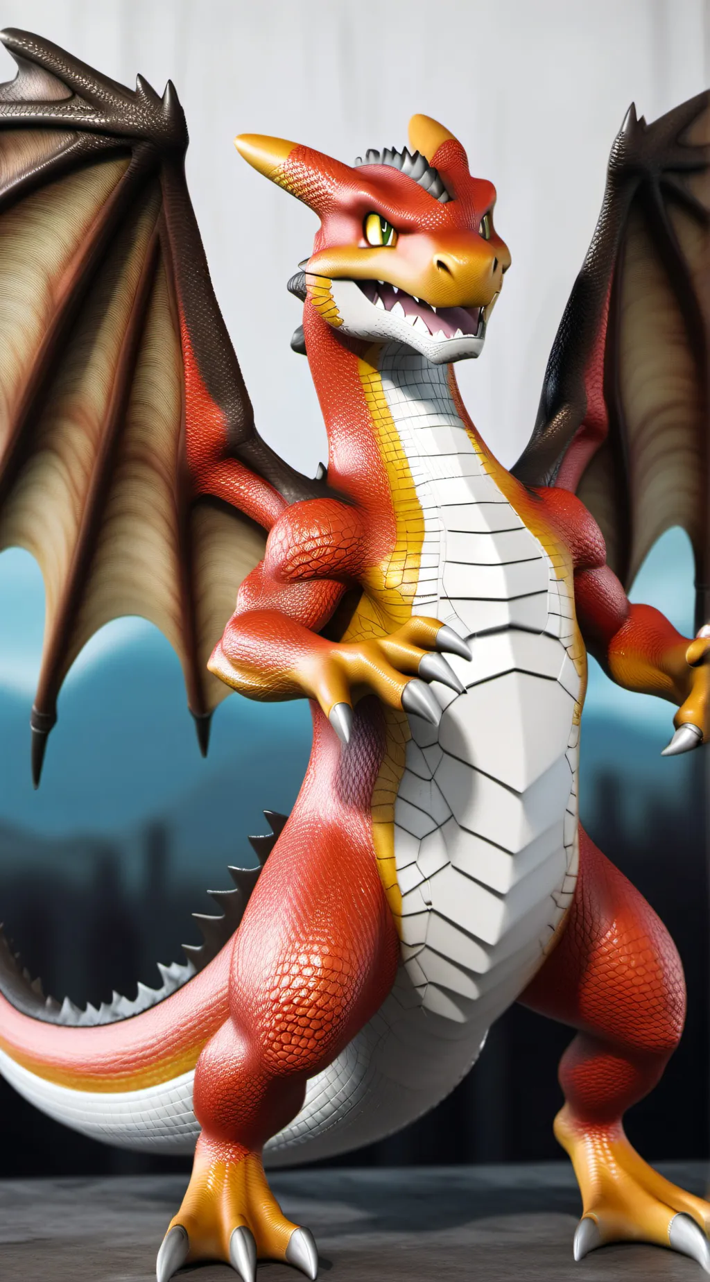ai character: Charizard background