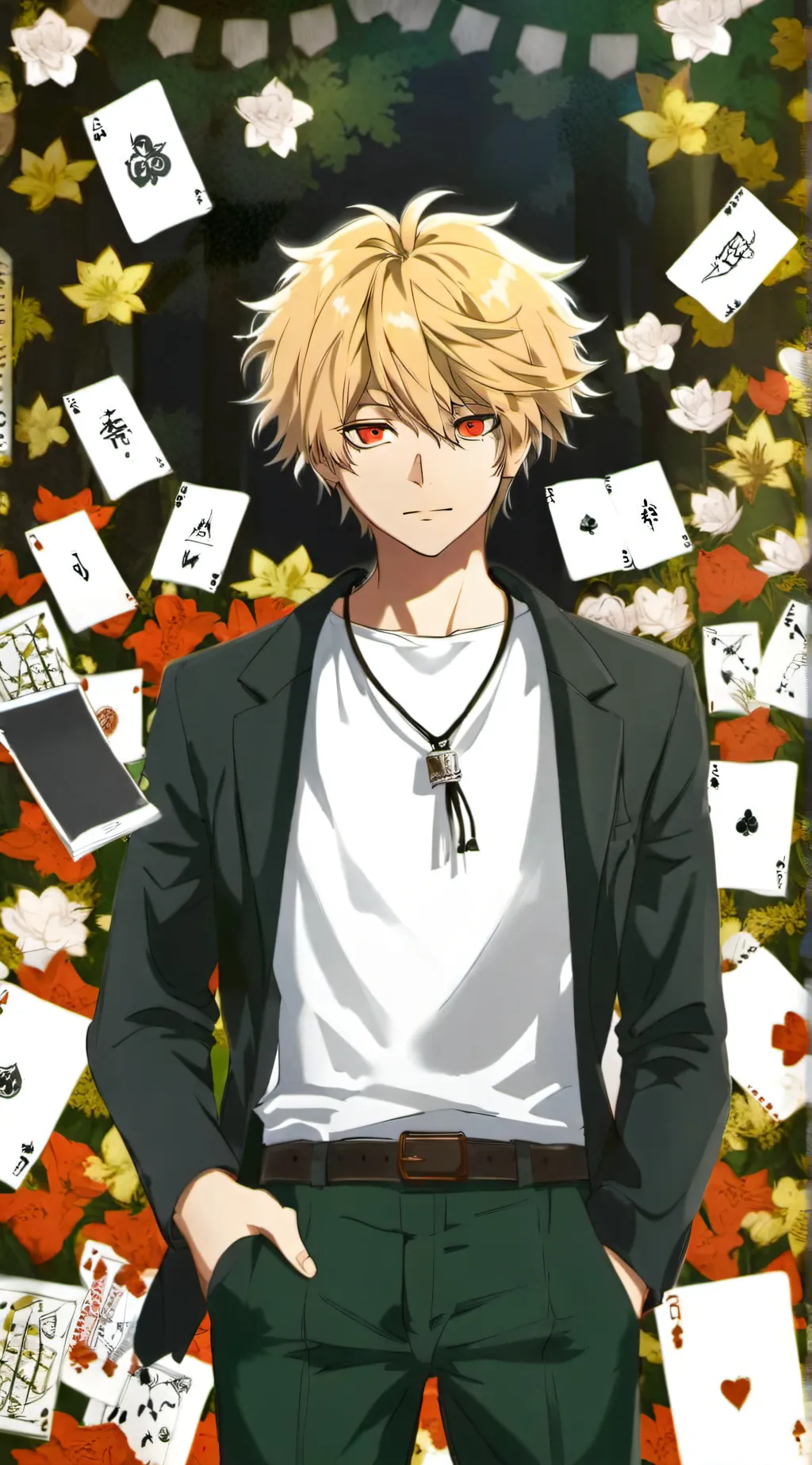 ai character: Bakugo Katsuki background