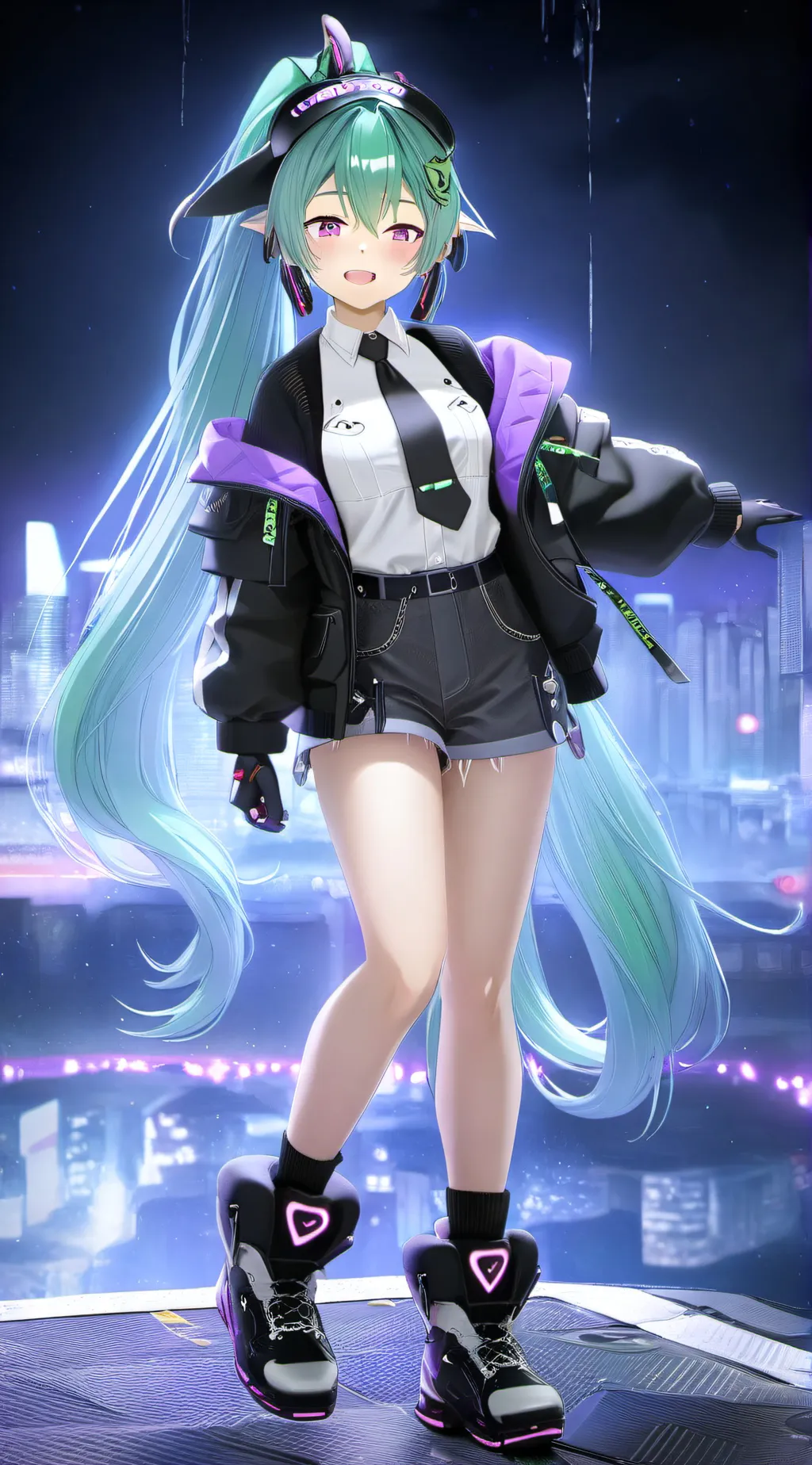 ai character: Finana Ryugu  background