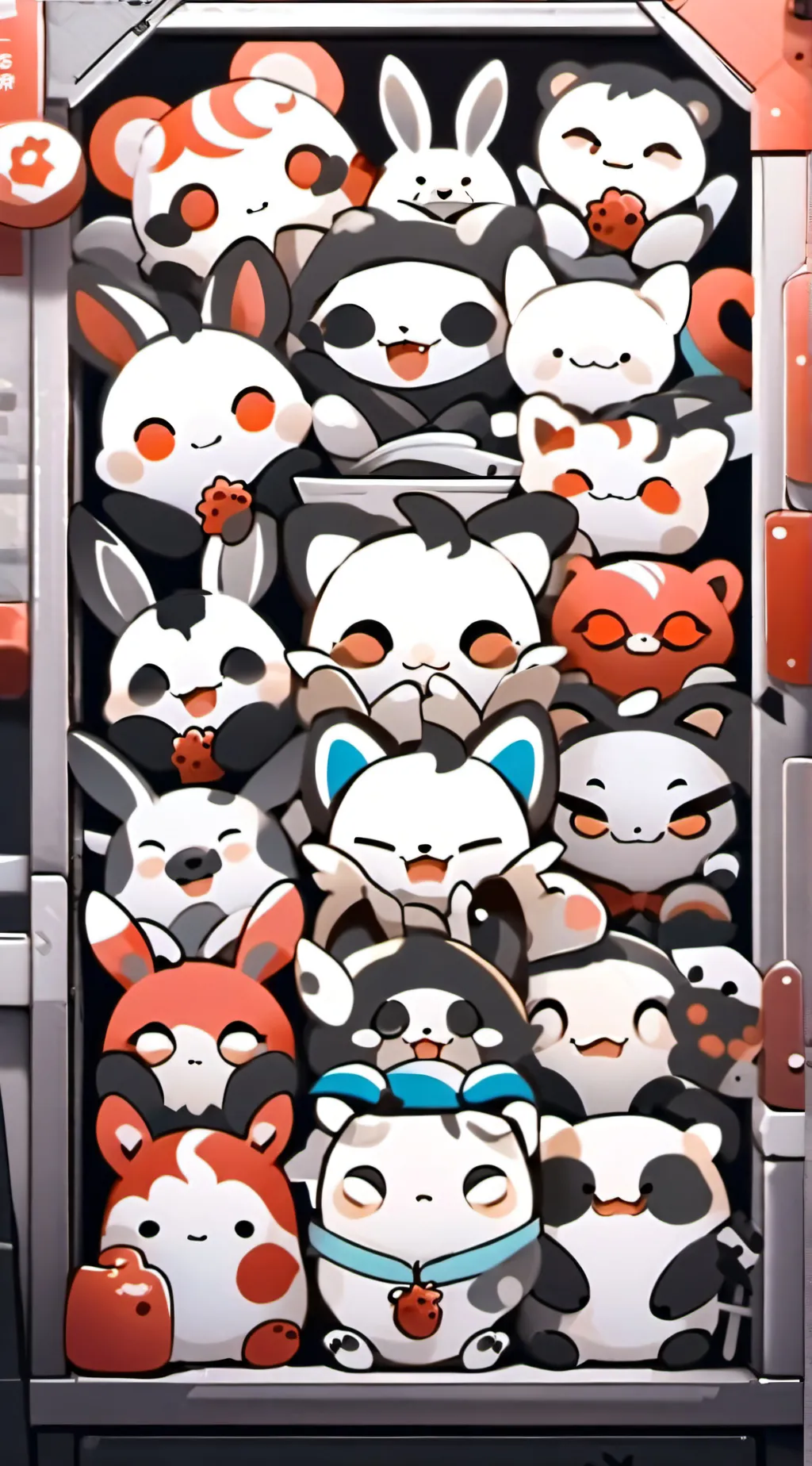 ai character: smiling critters  background