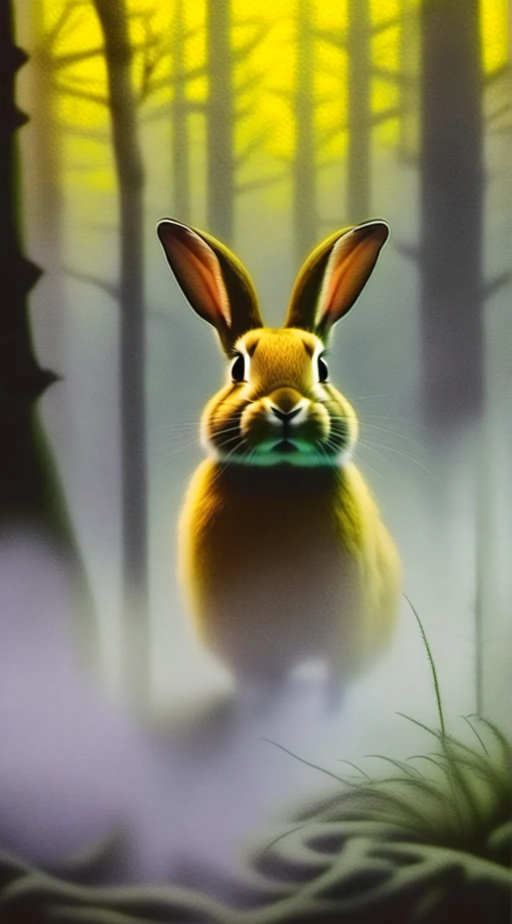 ai character: the golden bunny background