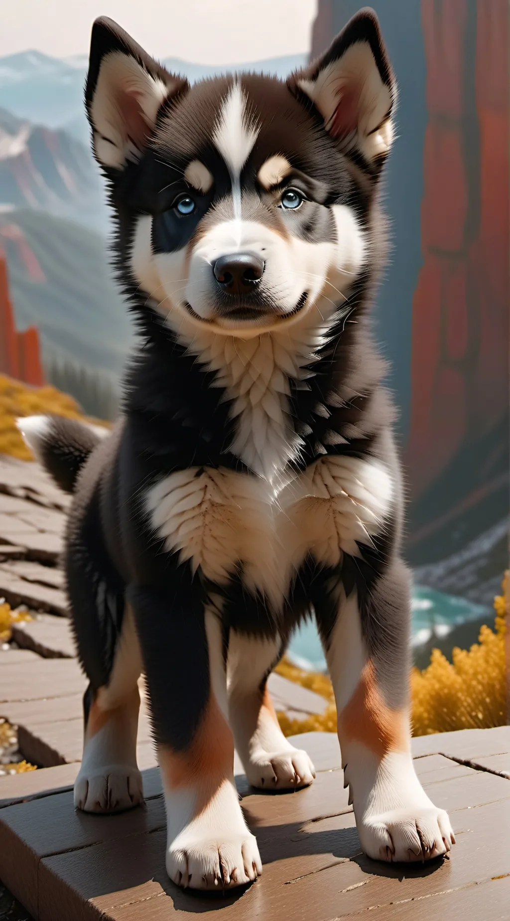 ai character: HH dark web dog background