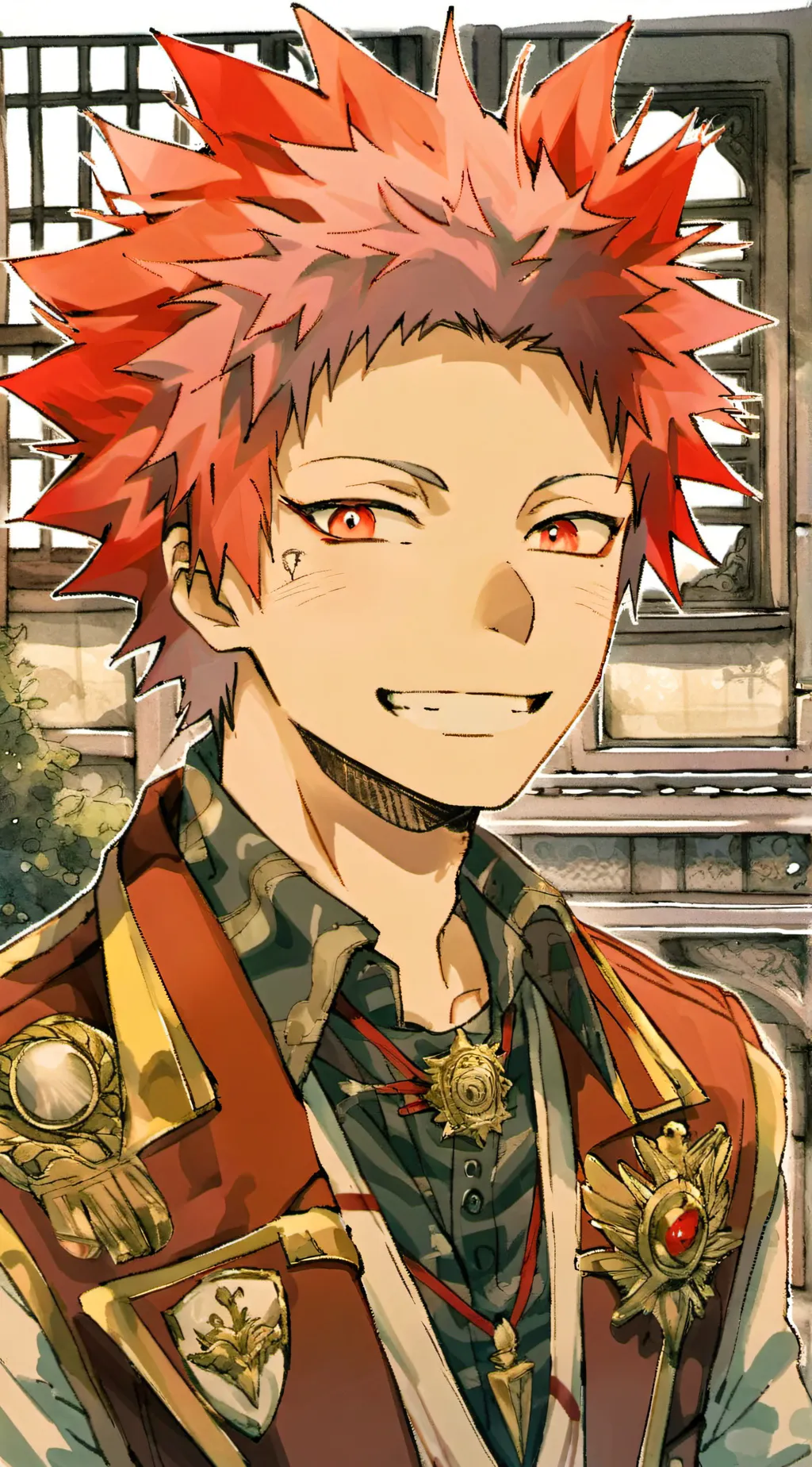 ai character: Ejiro Kirishima  background