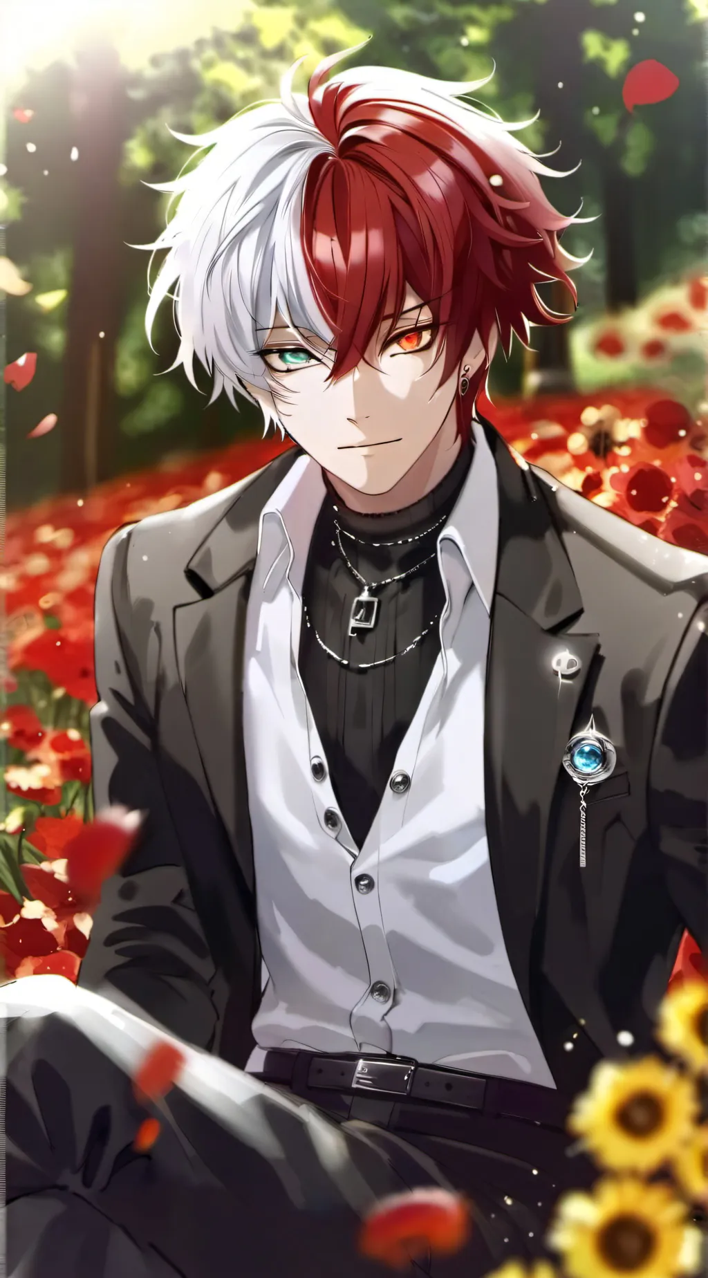 ai character: shoto todoroki  background