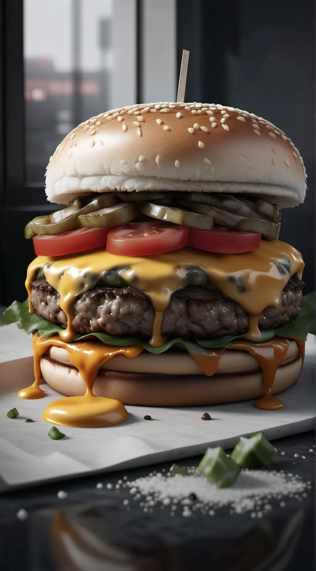 ai character: chezburger background