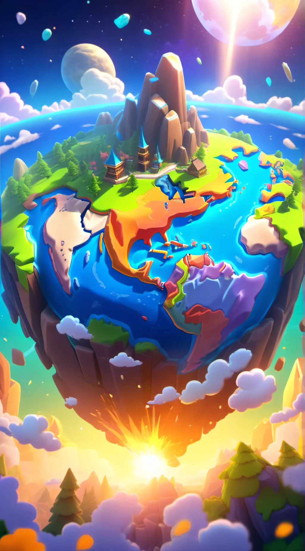 ai character: Country balls. background