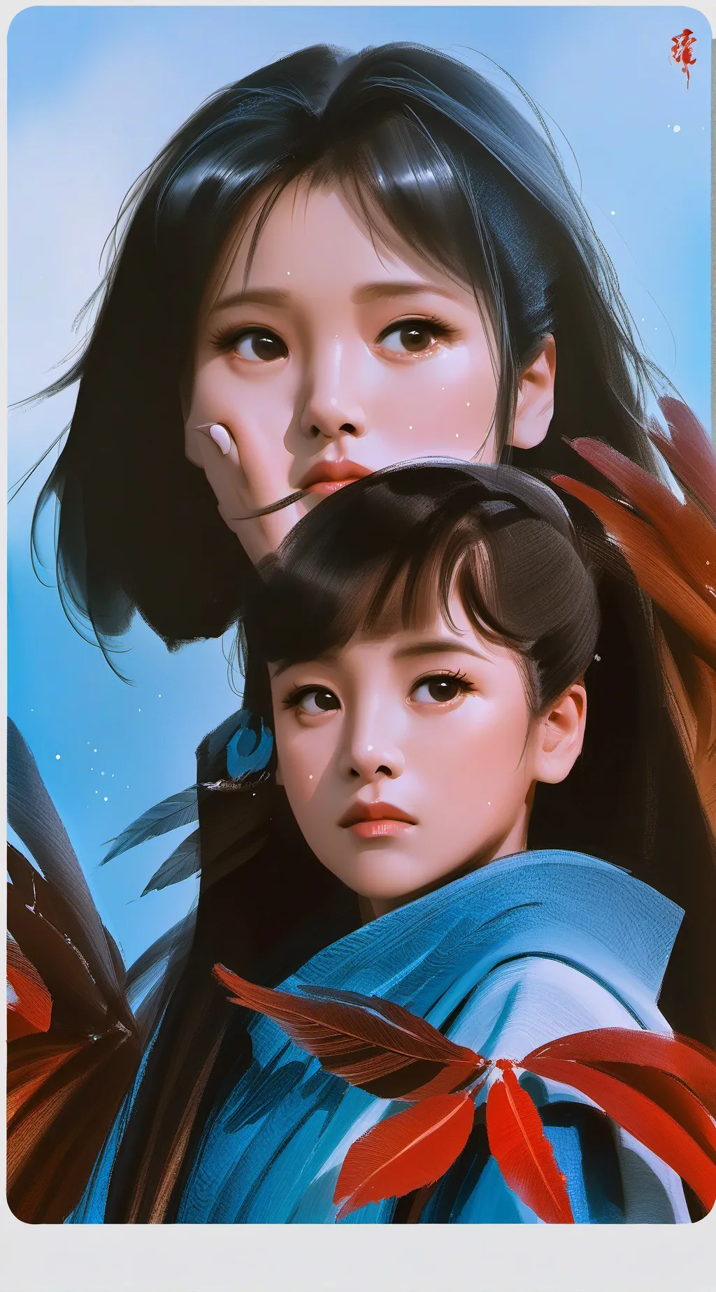 ai character: Leeanne and cat background