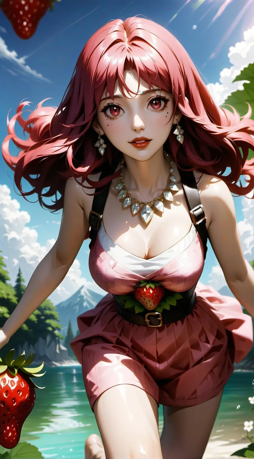 ai character: Bloom Shortcake  background