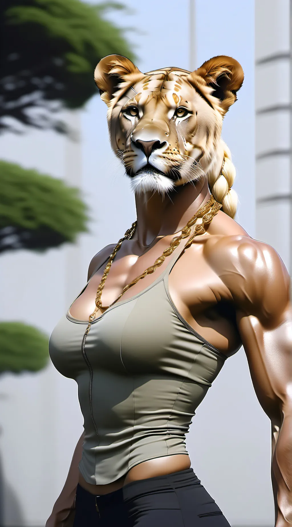 ai character: Mighty Queen  background