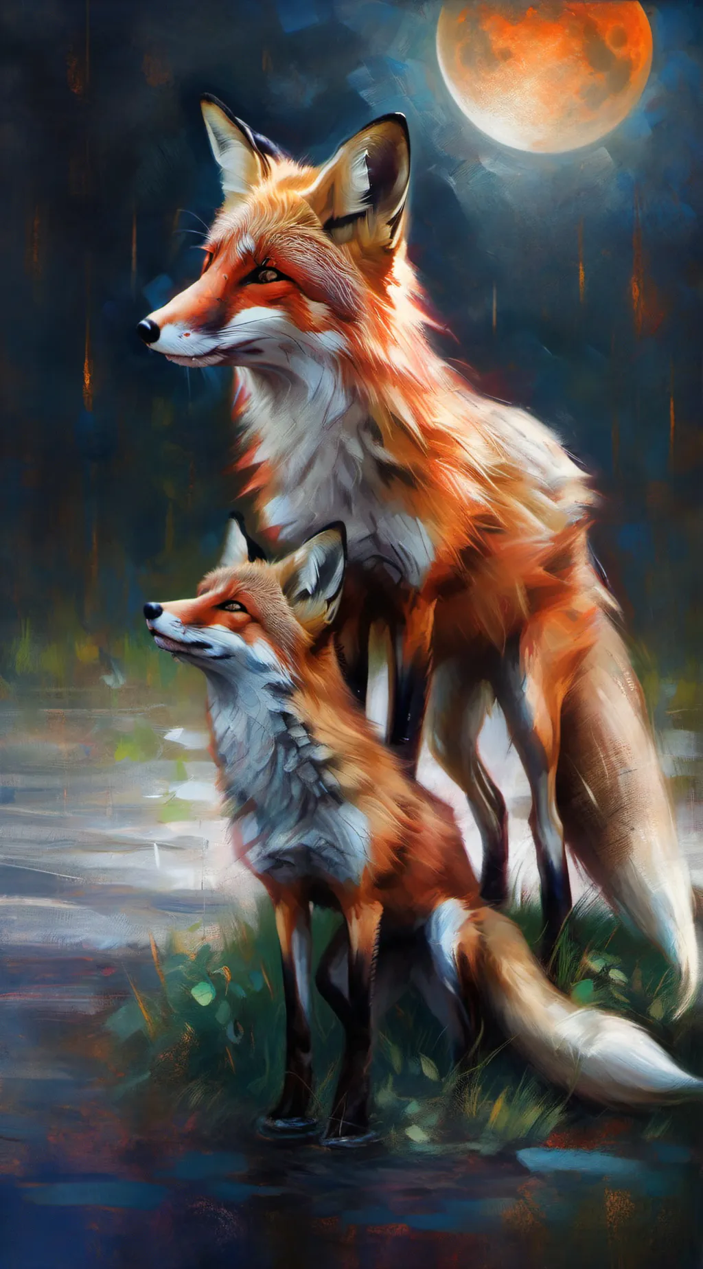 ai character: foxes or something background