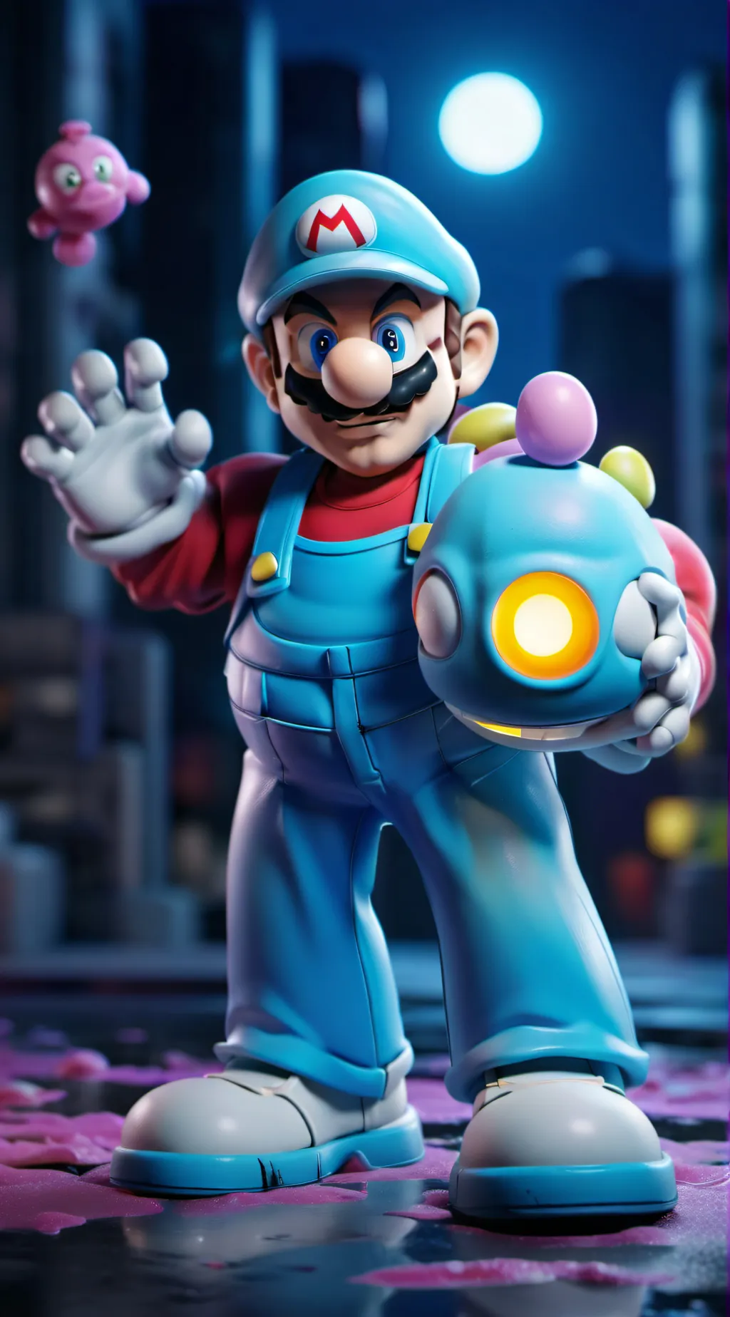 ai character: Inside out mario background