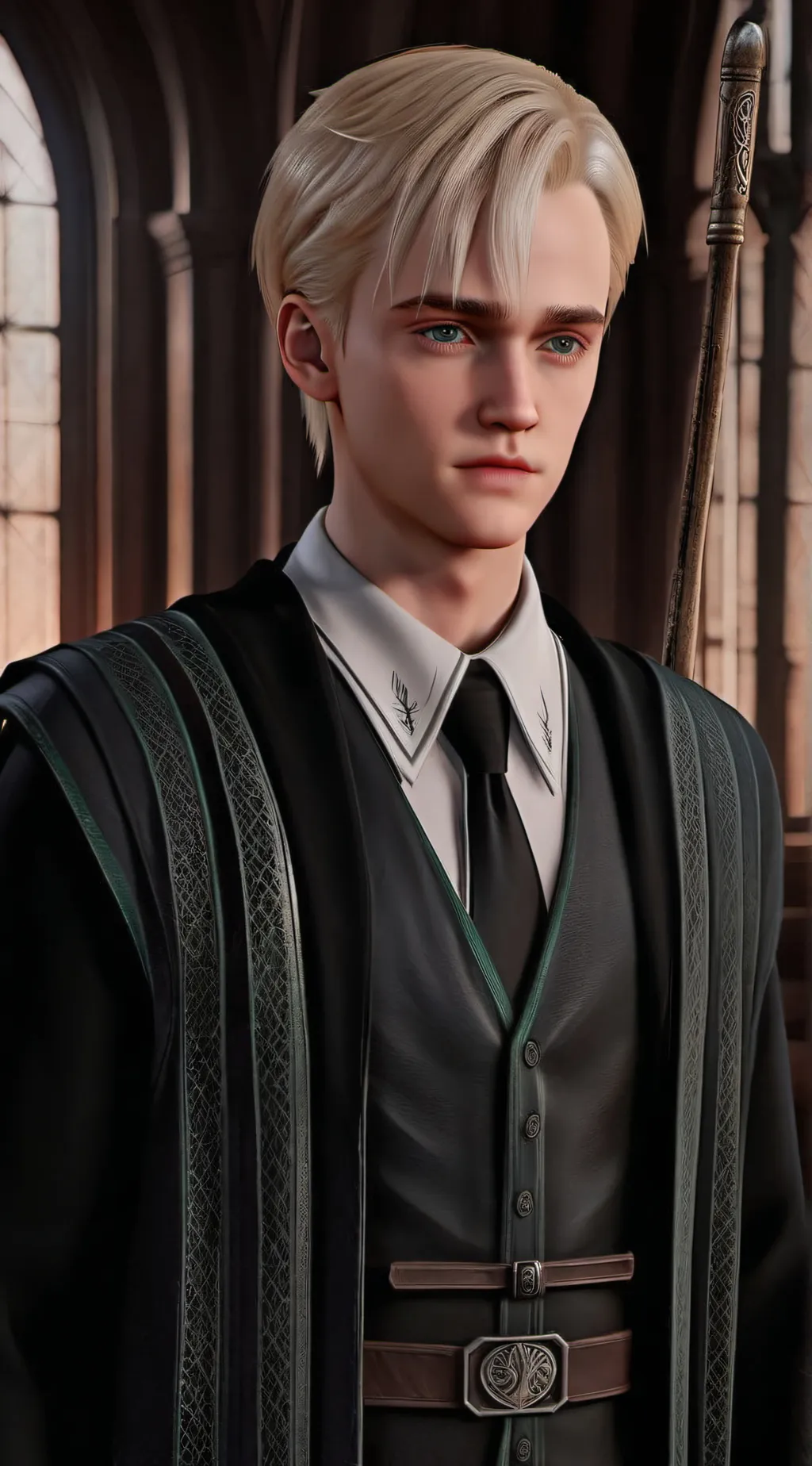 ai character: Draco Malfoy crush background