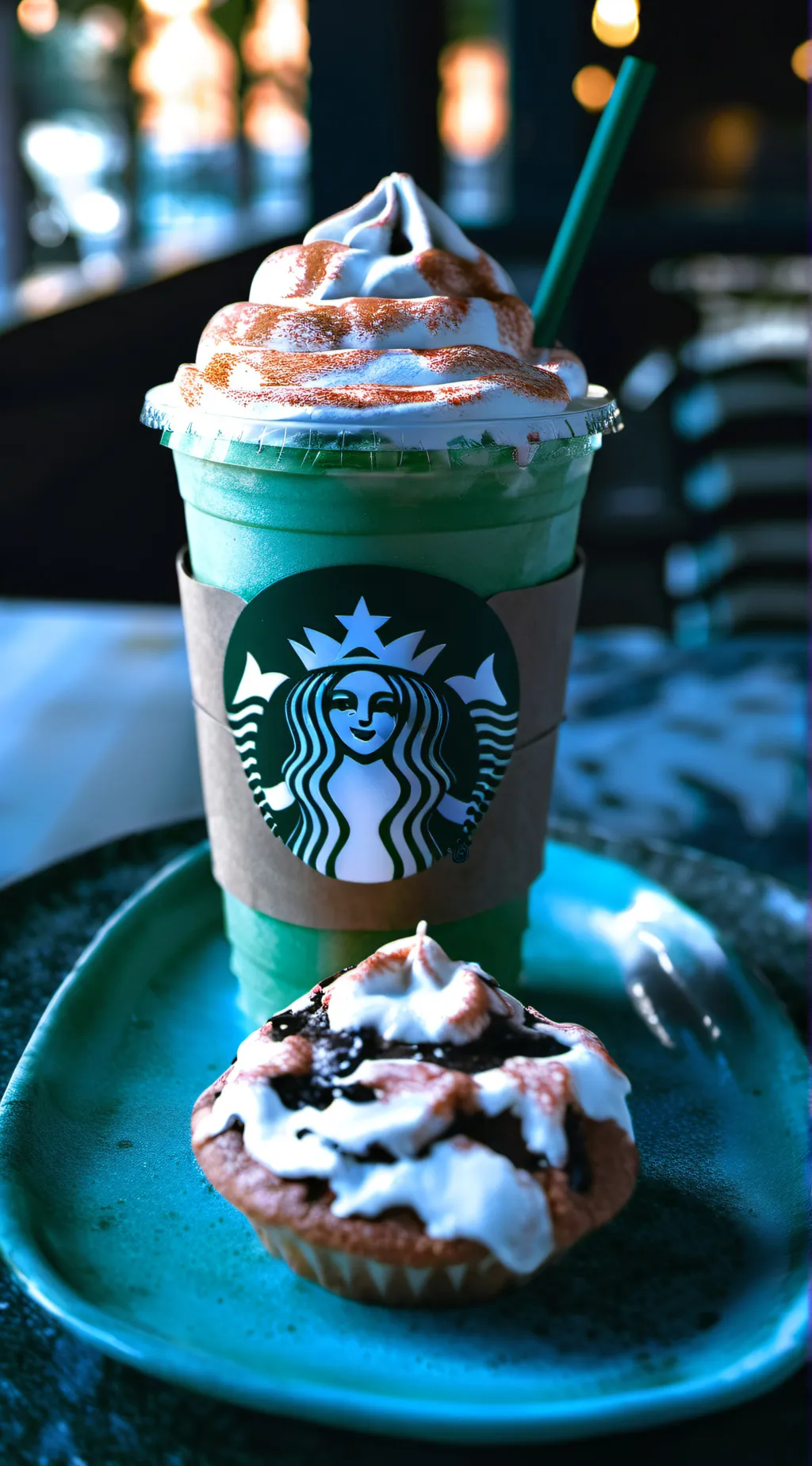 ai character: Starbucks background