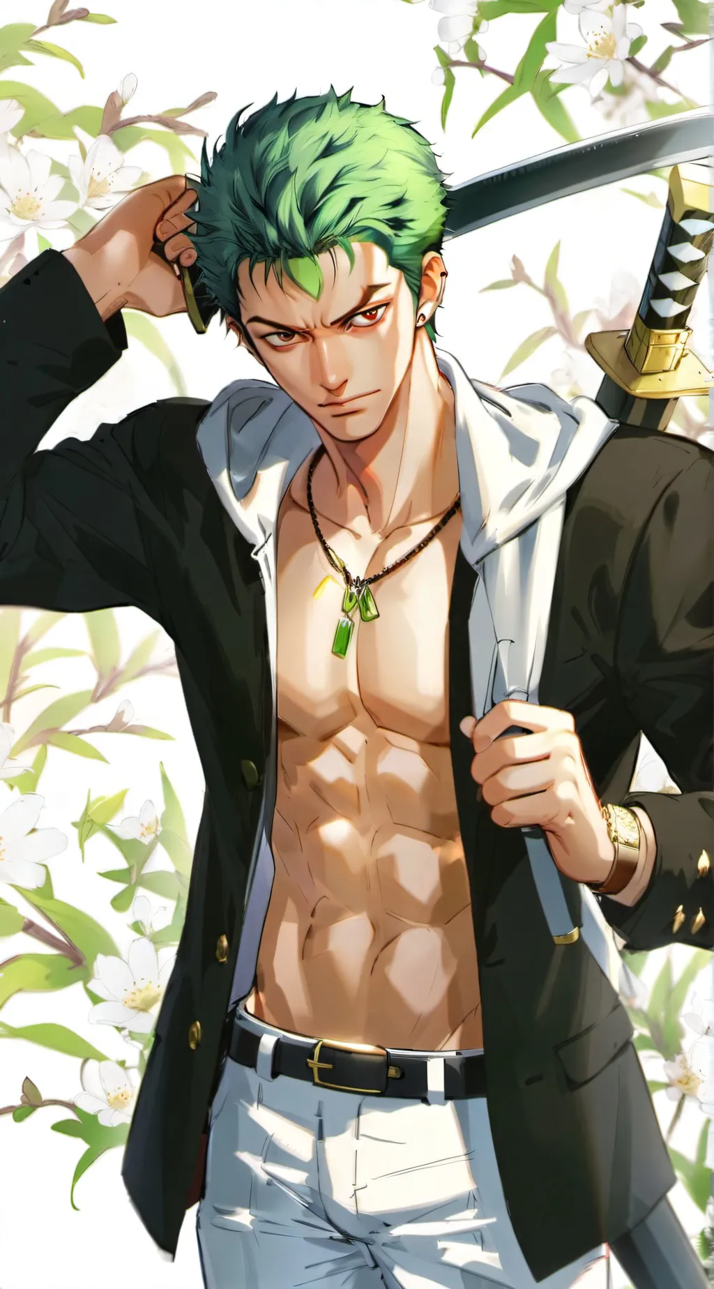 ai character: Roronoa Zoroᵕ̈ background