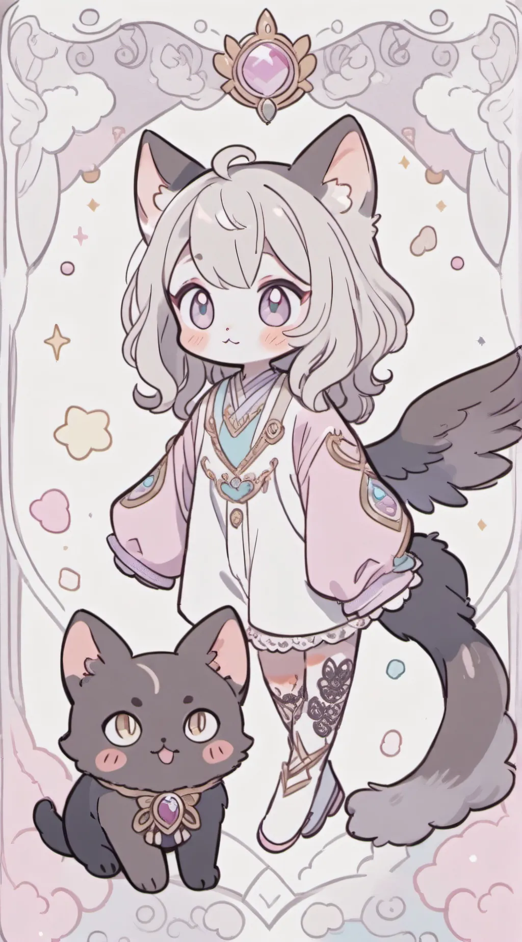 ai character: magic cat background