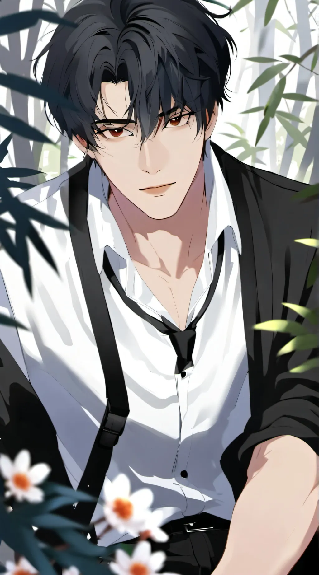 ai character: Stone background