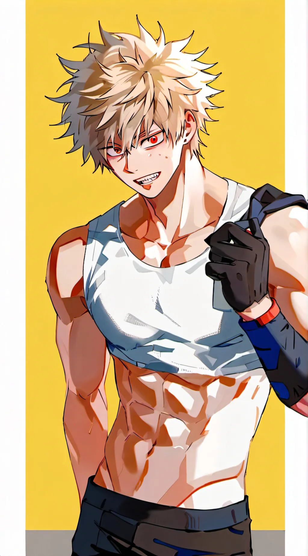ai character: Bakugo Katsuki background