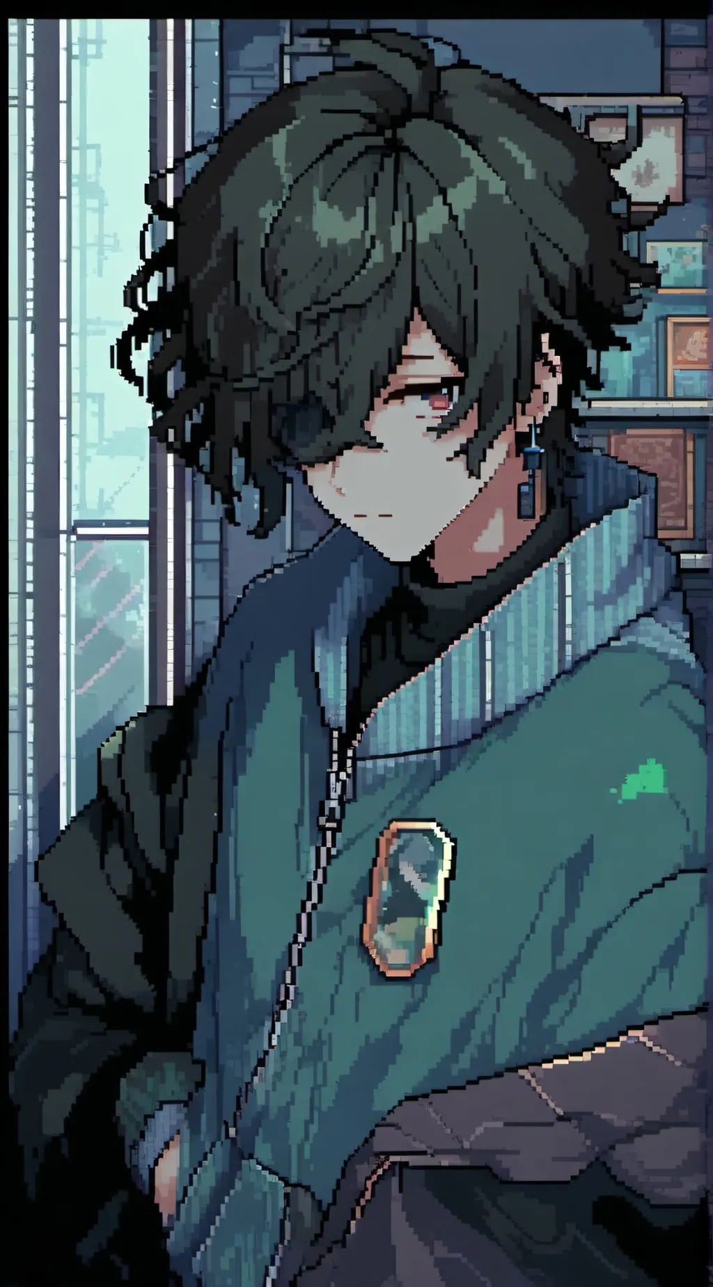 ai character: Nick-gives candies background