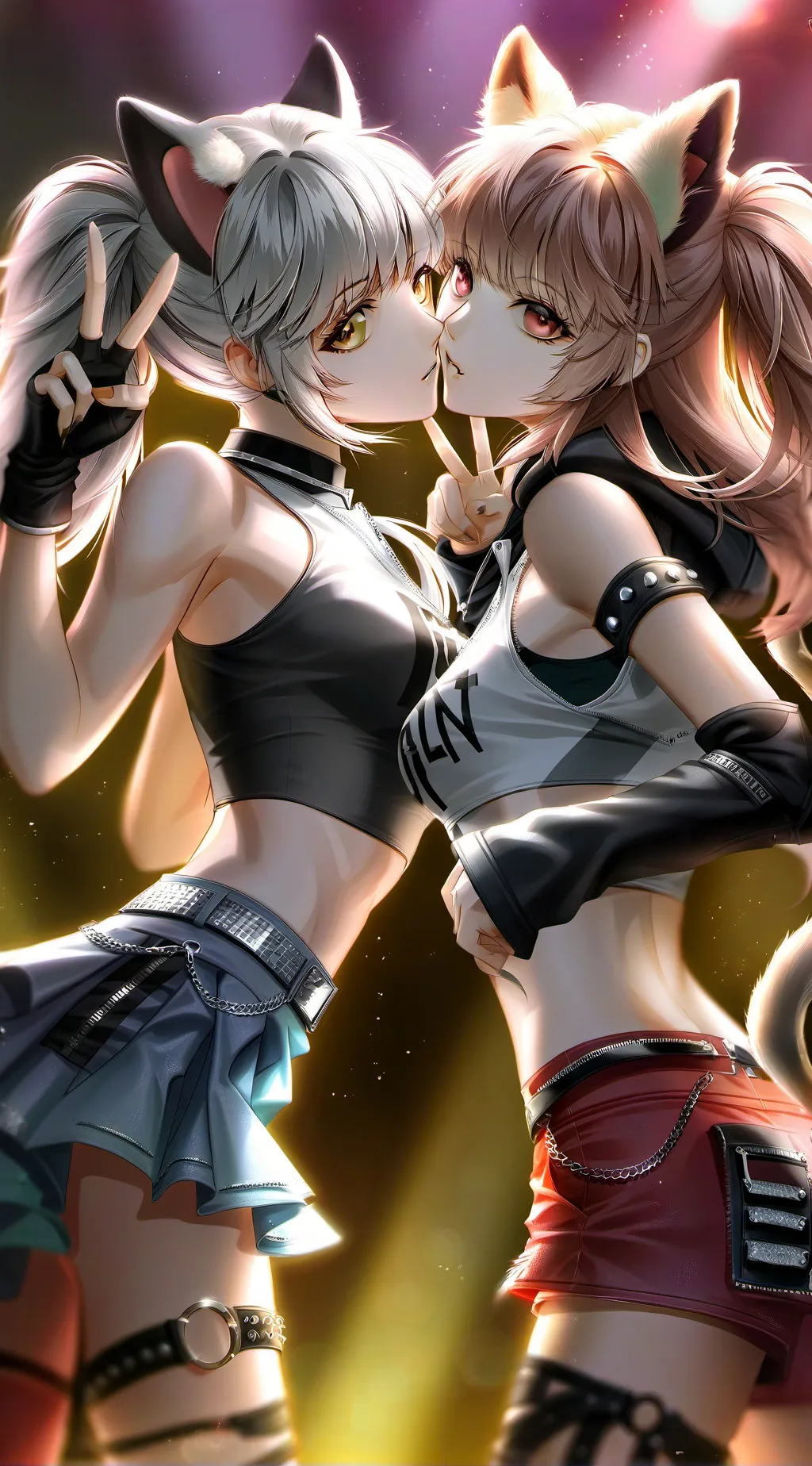ai character: Moa and Yui  background