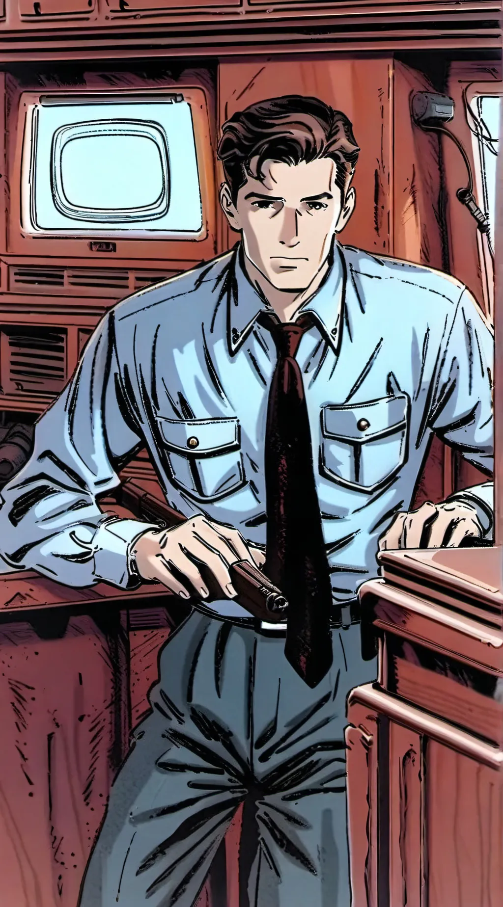 ai character: booth background