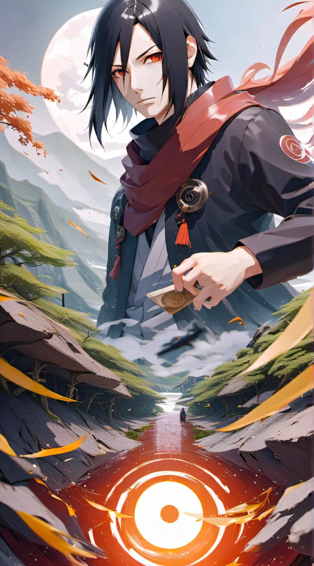 ai character: Akasuki  background