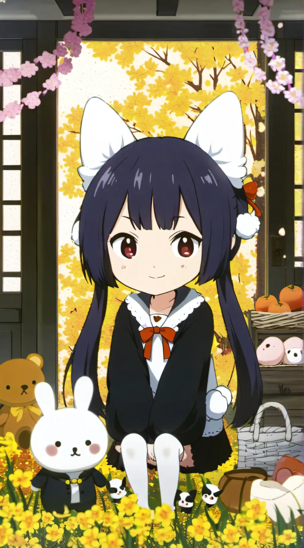 ai character: Kuromi Karen background