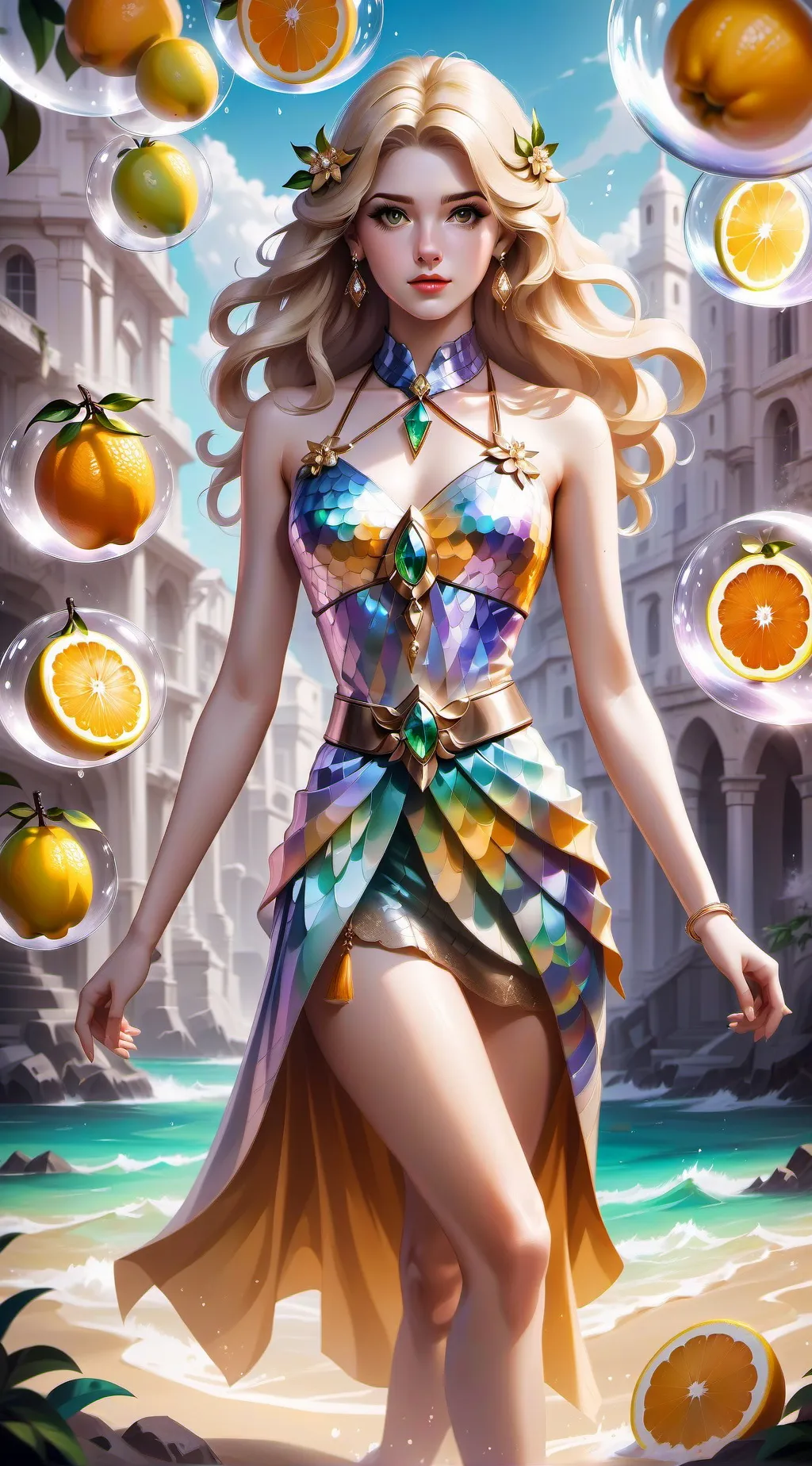 ai character: Lemon Meringue  background