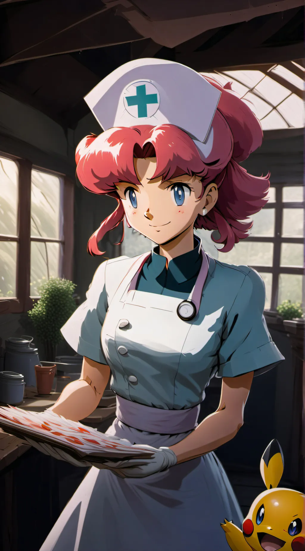 ai character: Nurse Joy background
