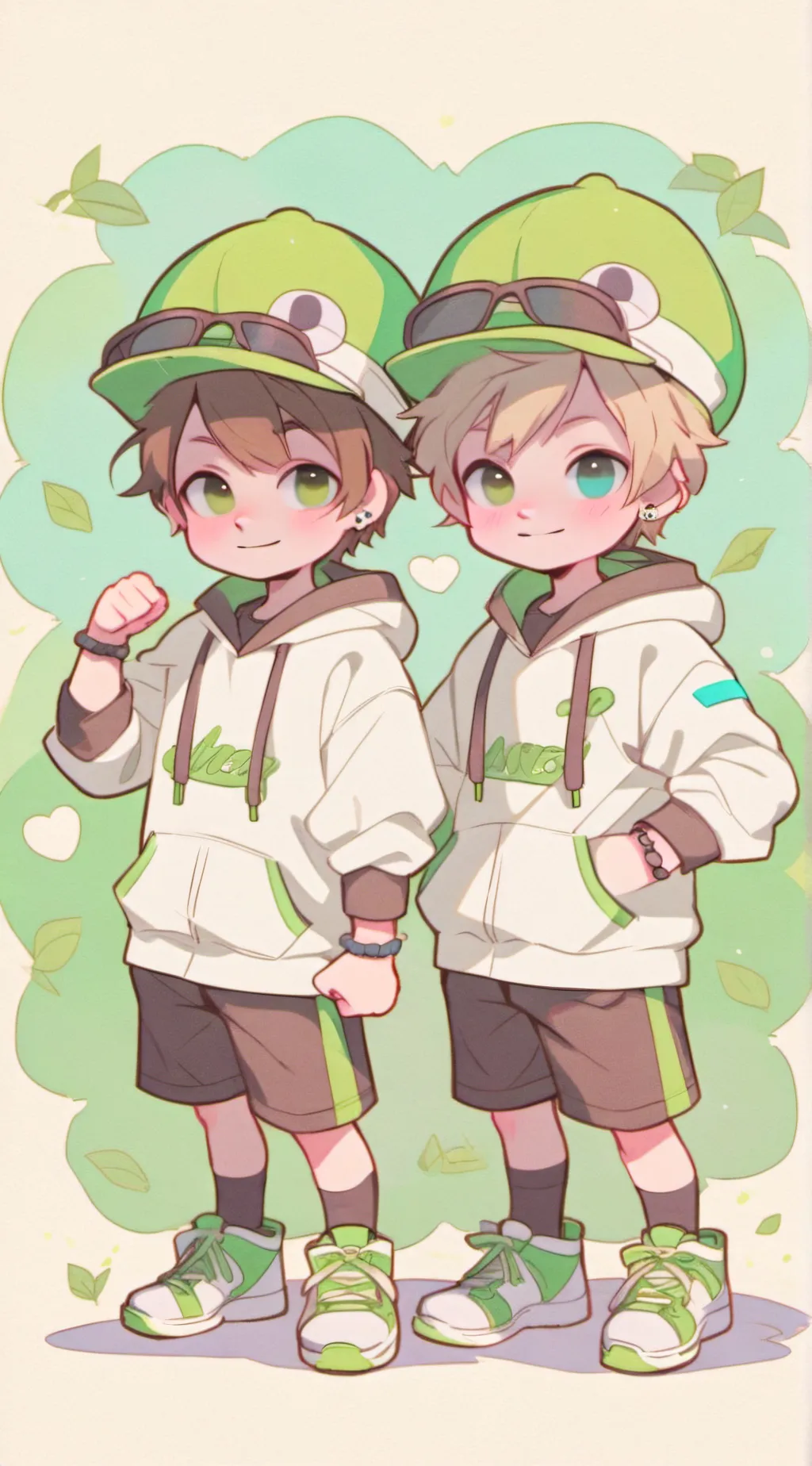 ai character: Sam and colby  background