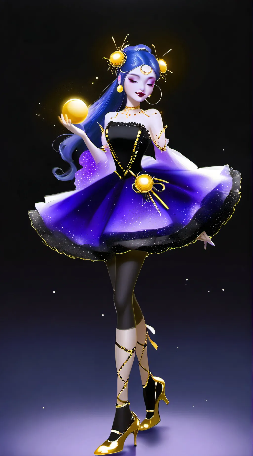 ai character: Glamrock ballora background