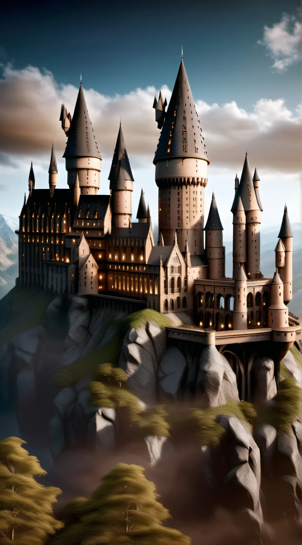 ai character: Hogwarts drama background