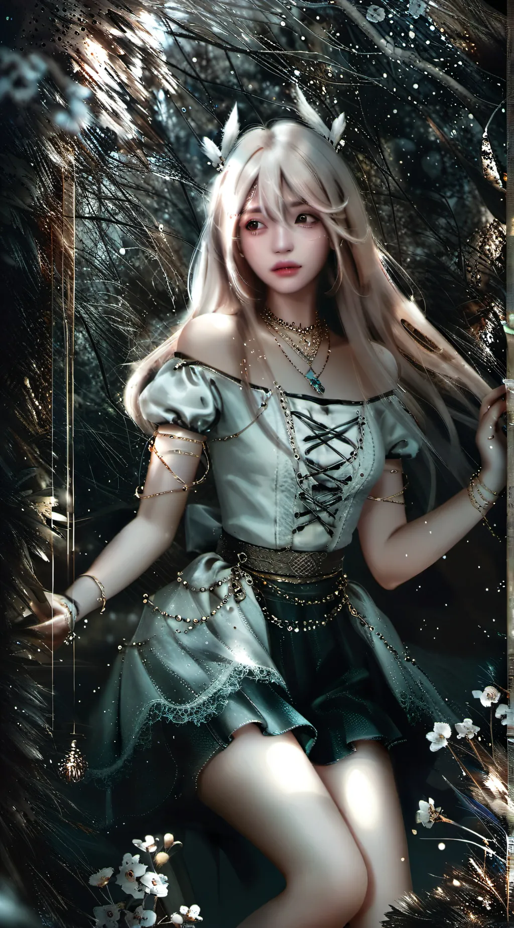 ai character: Karina Gauthier  background