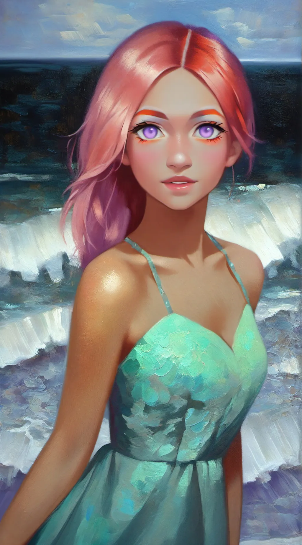 ai character: pearl background