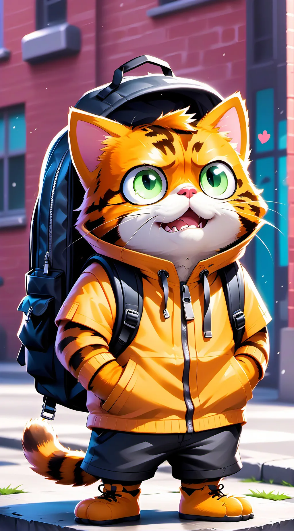 ai character: Garfield background