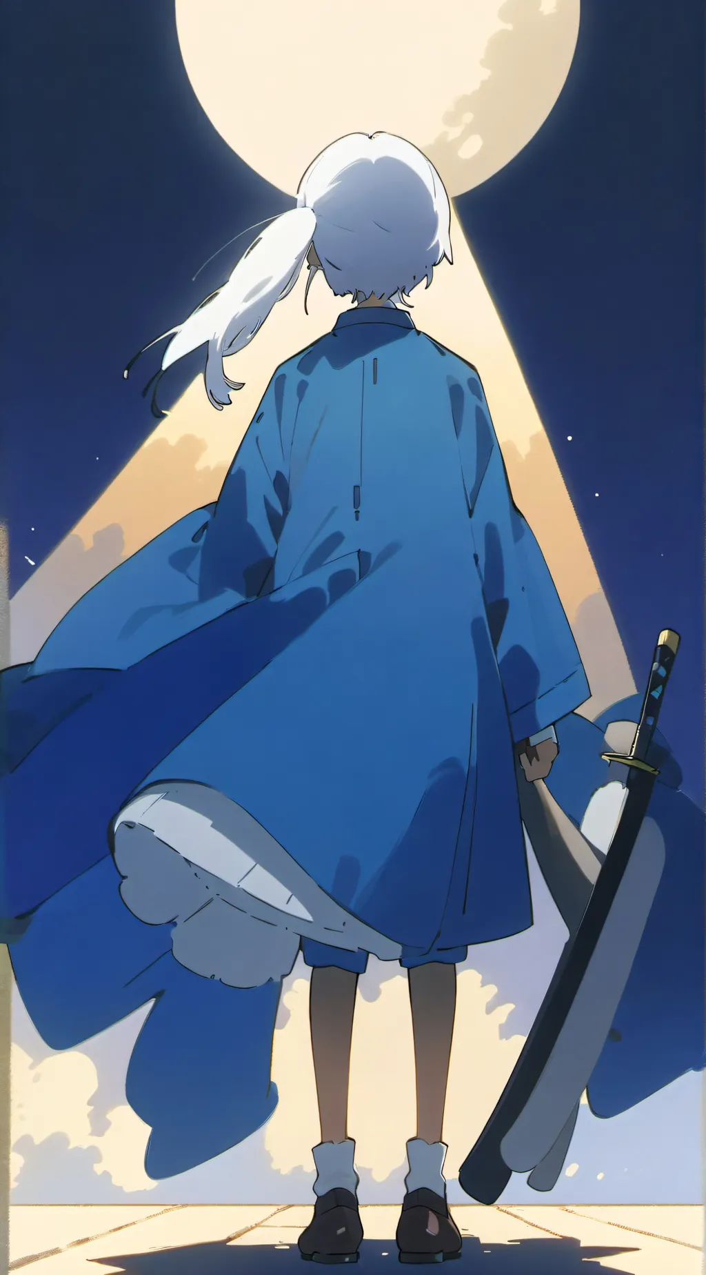 ai character: Blue background