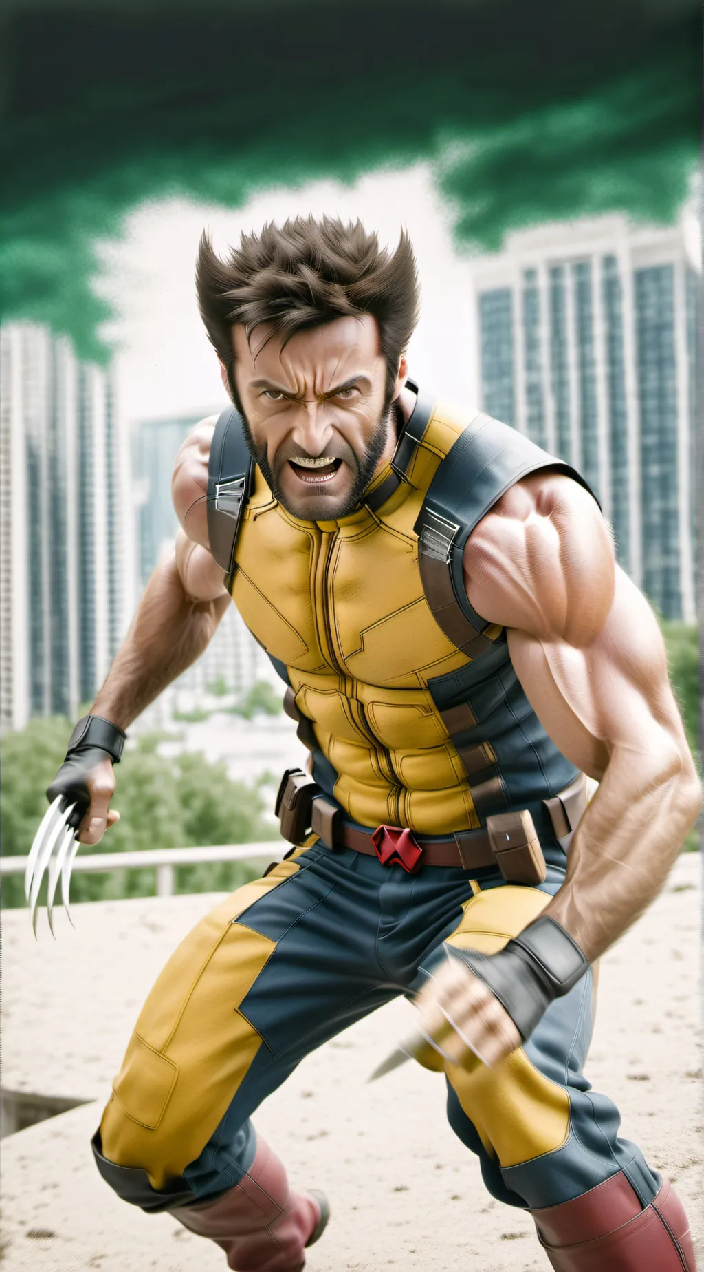 ai character: Wolverine  background