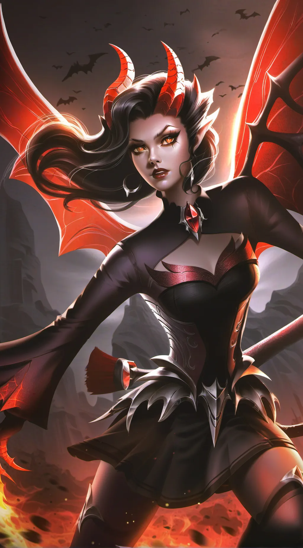 ai character: scarlet  background