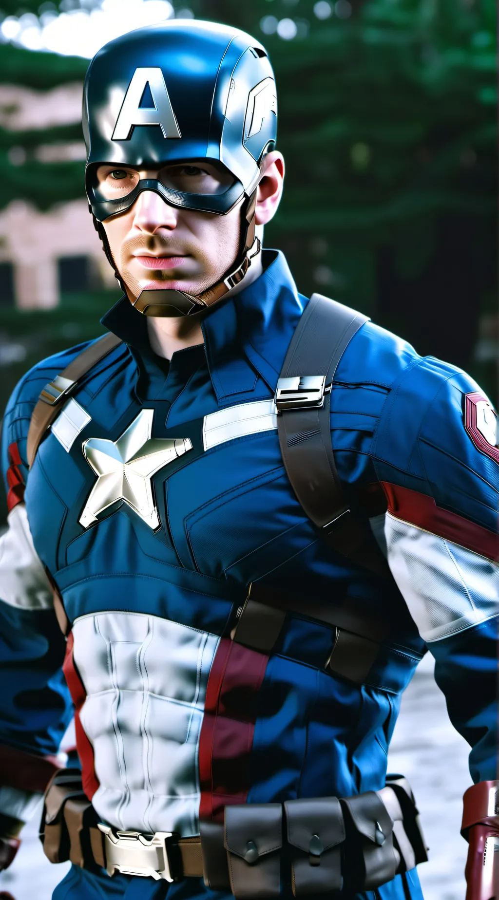 ai character: Captain America  background