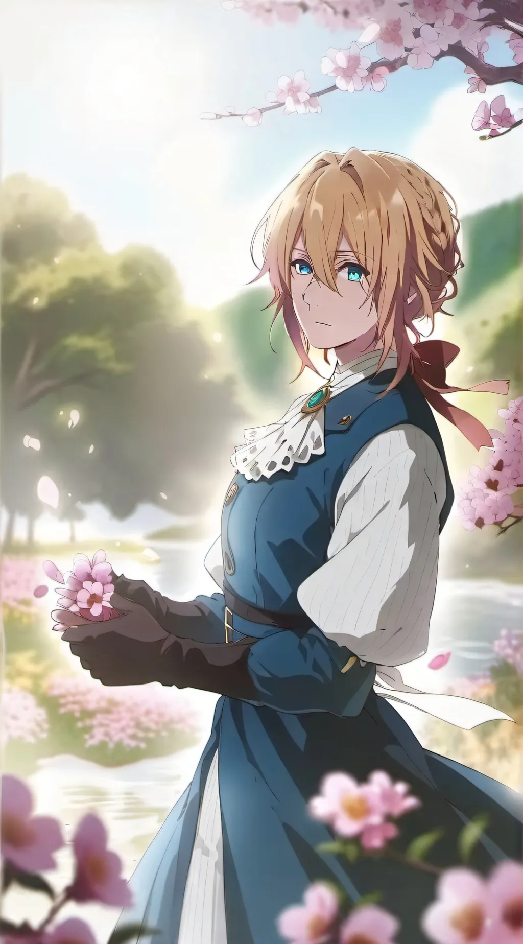 ai character: Aqua background