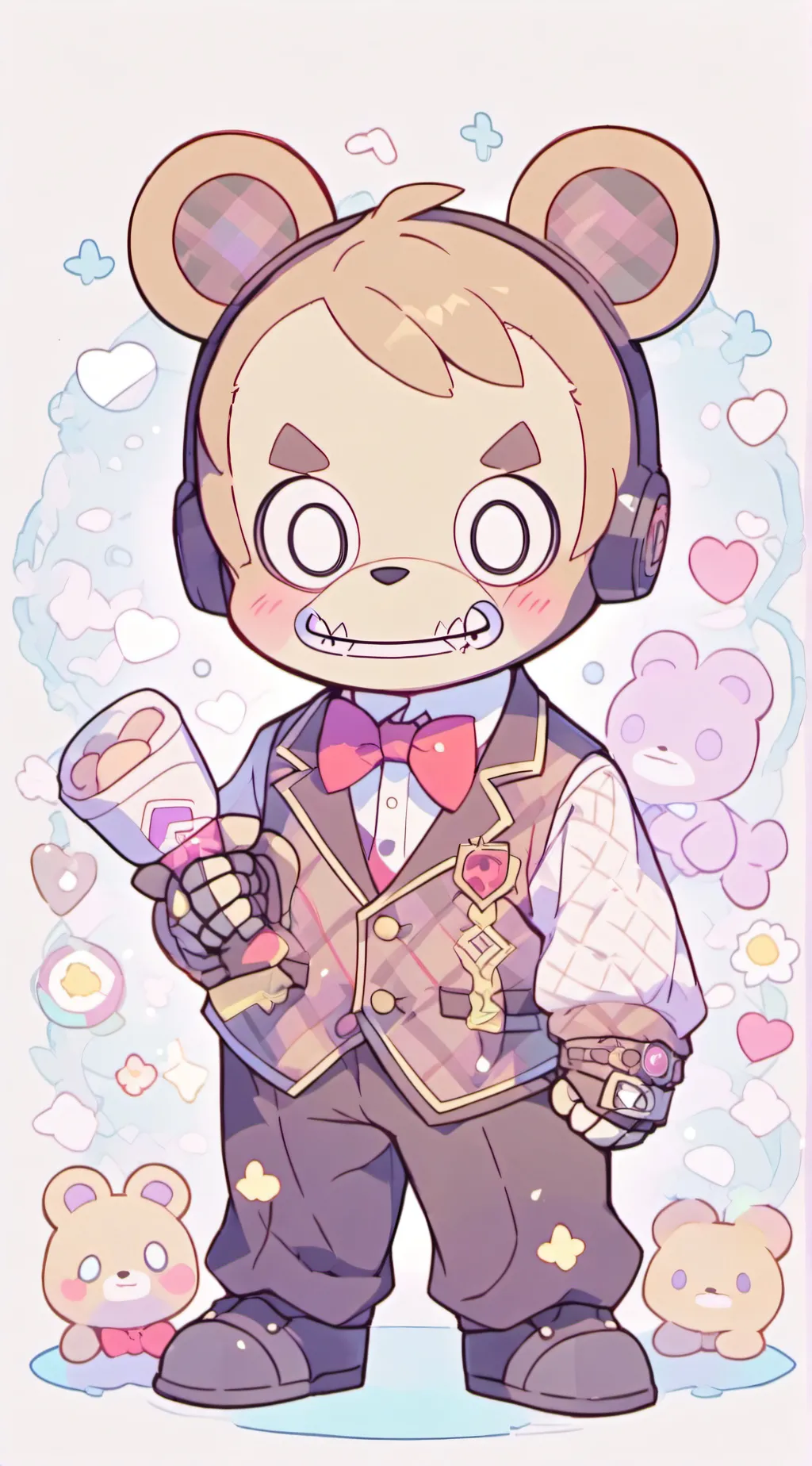 ai character: MHA X FNAF background