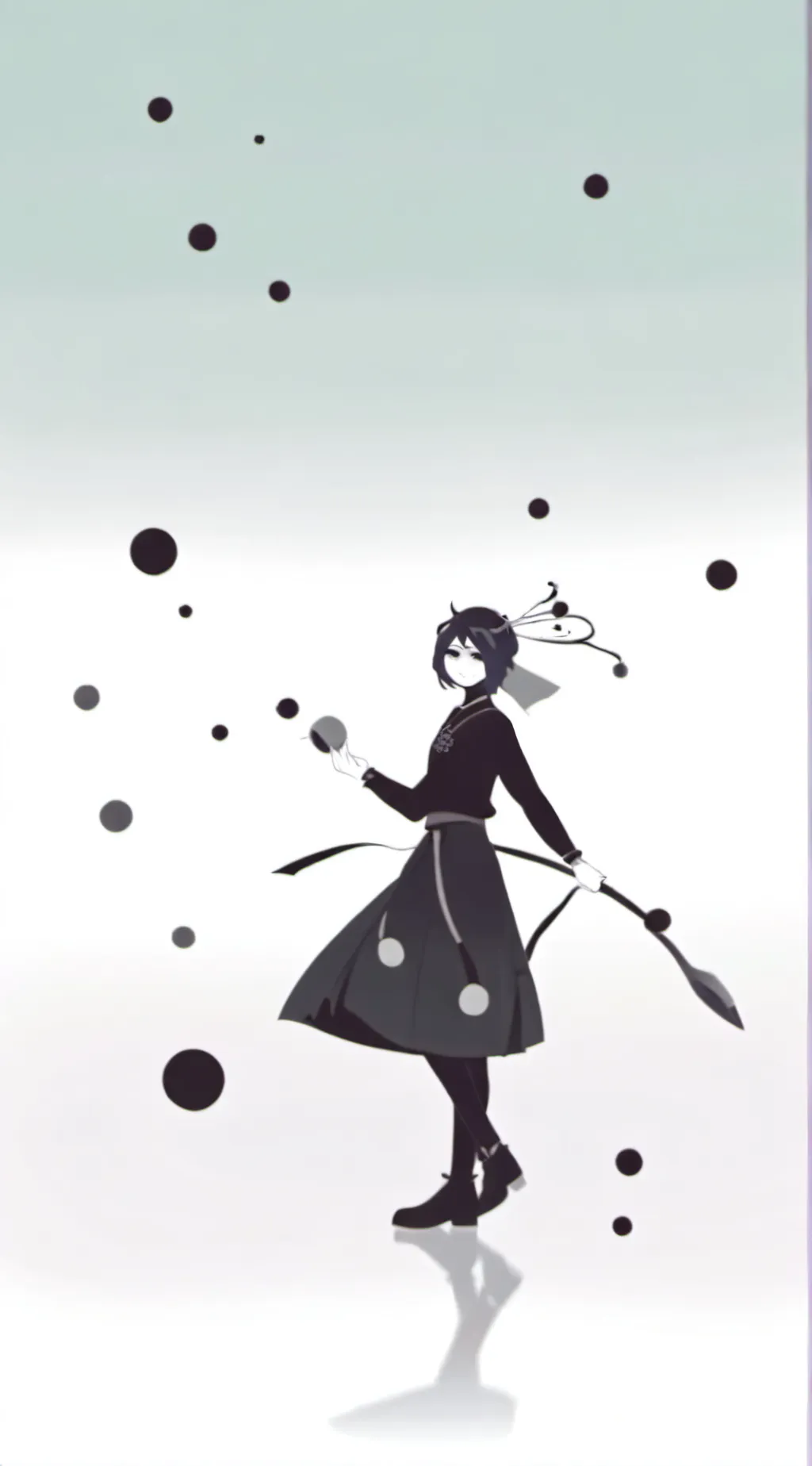 ai character: Mrs circle  background
