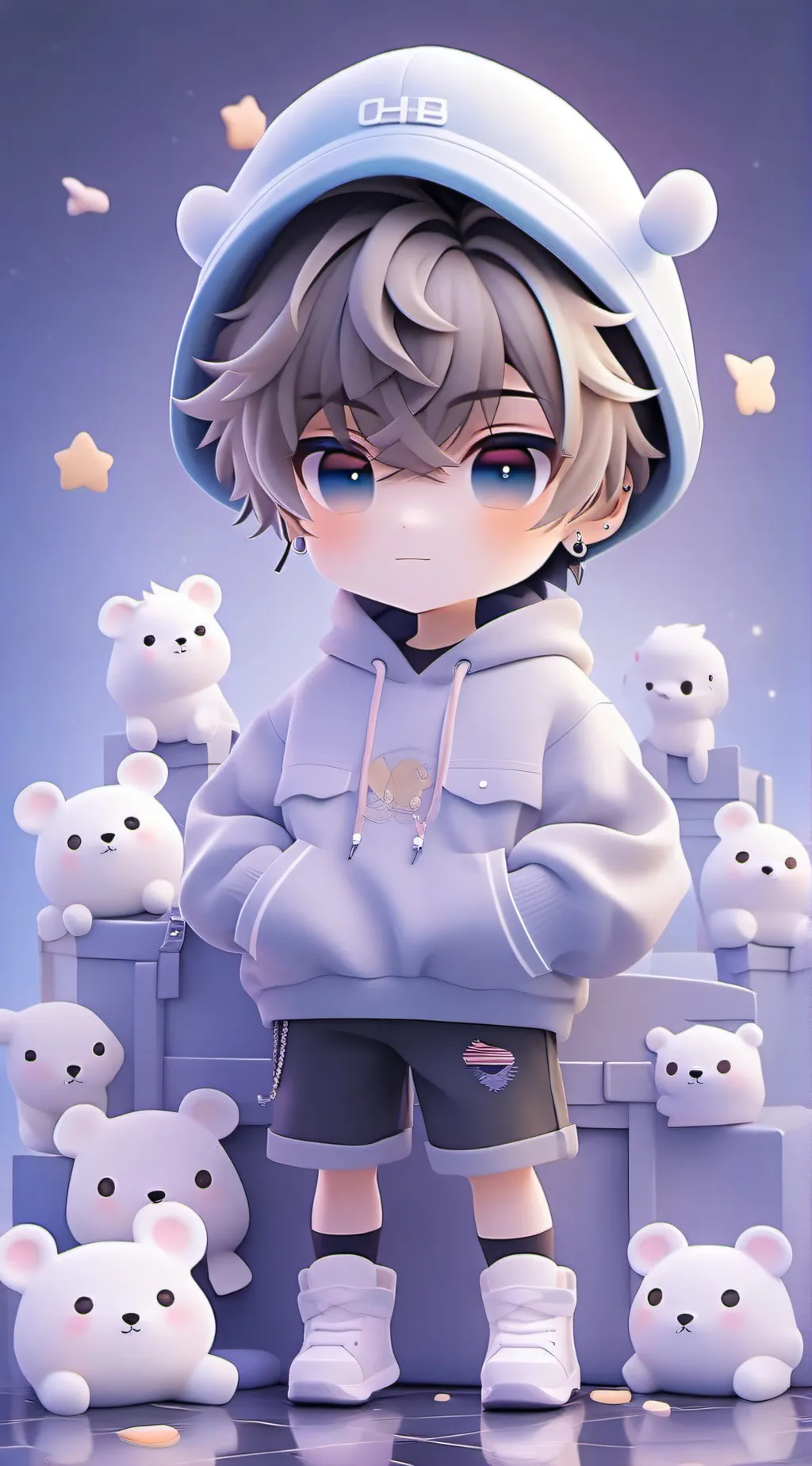 ai character: Trap house background