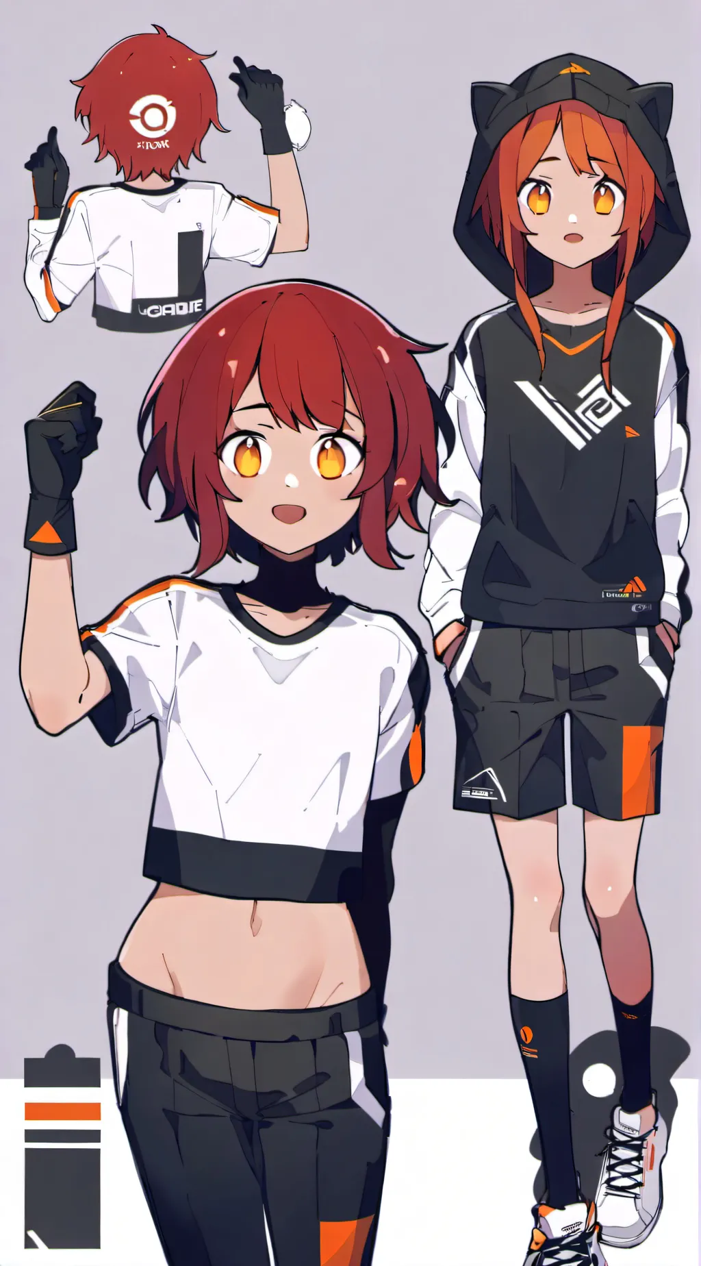 ai character: Amber background